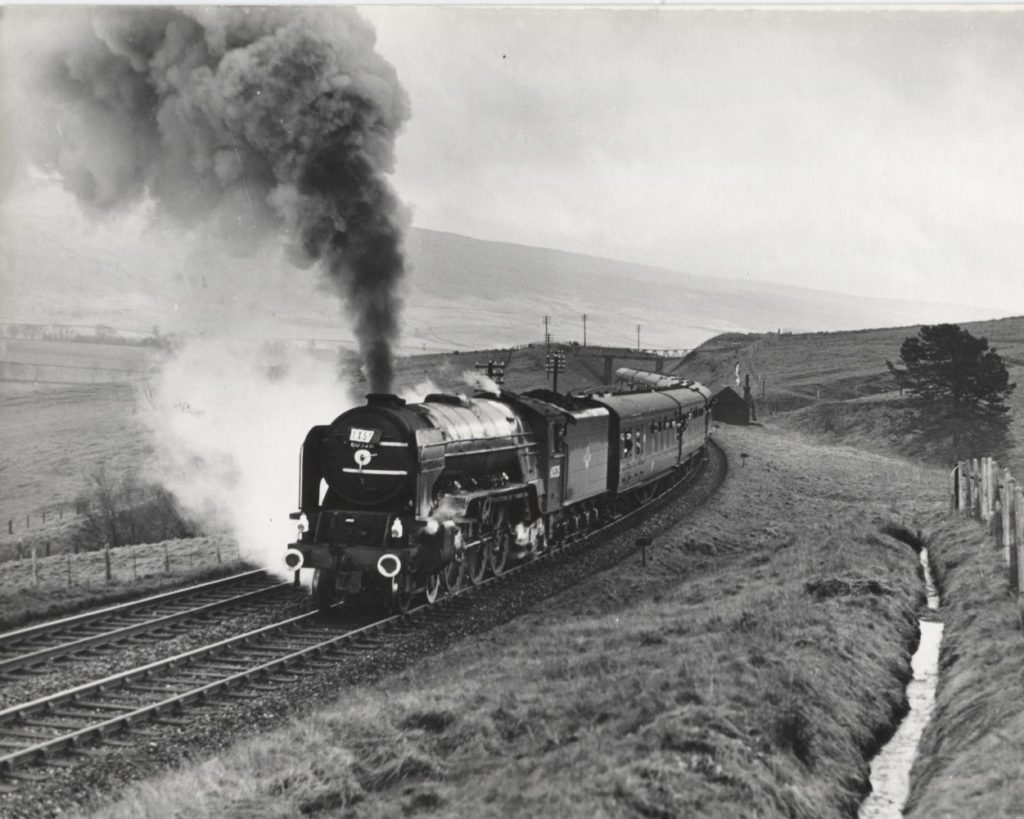 Steam train running from Manchester to Edinburgh