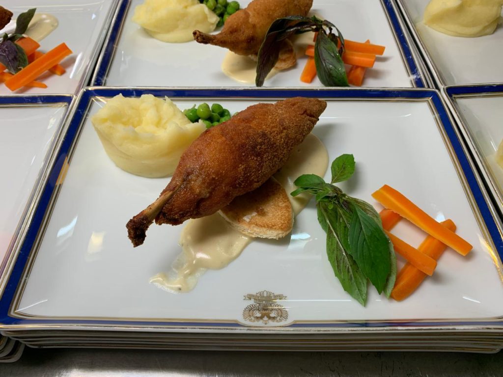 Chicken Kiev made to a traditional Russian recipe.